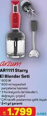 ARZUM AR1111 STARRY EL BLENDER SETİ 900 W ARZUM AR1111 STARRY EL BLENDER SETİ 900 W